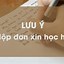 Đơn Xin Học Tiếng Anh