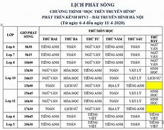 Lịch Đi Học Của Hs Hà Nội 2025 Pdf